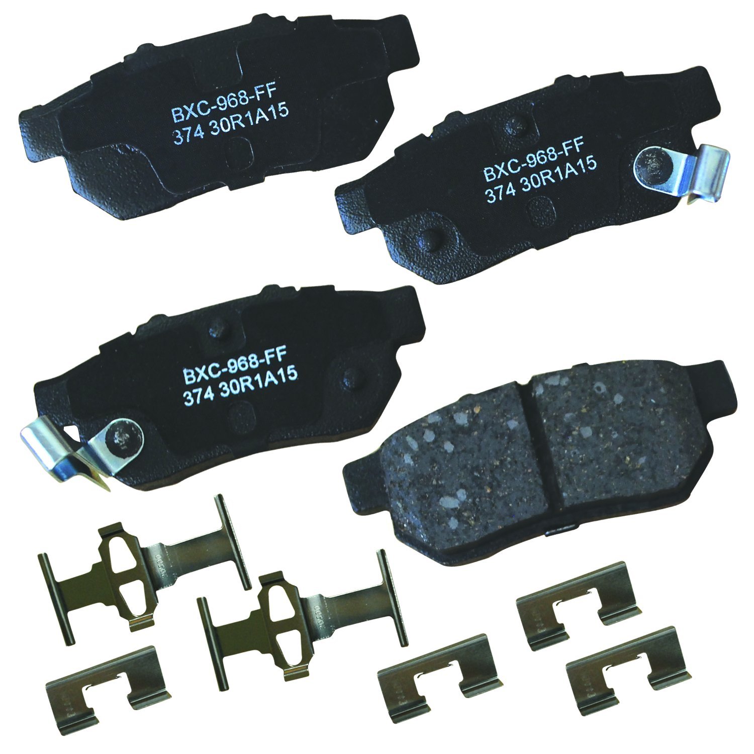 Bendix Premium SBC374 Ceramic Rear Brake Pads for Acura Integra 2001-1990,Honda City 2014-2012,Civic 1995-1992,Civic 2000-1999,Civic del Sol 1997-1993