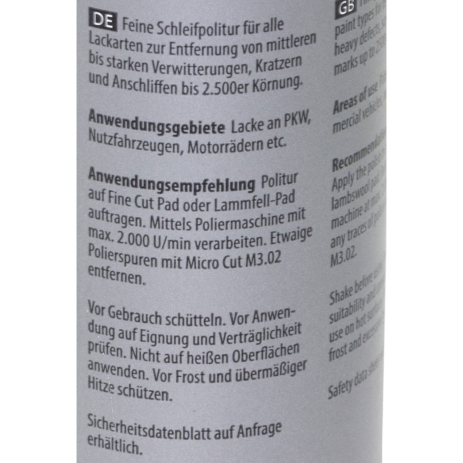 F6.01 Koch Chemie - Pulido fino sin aceite de silicona, 4 unidades de 250 ml