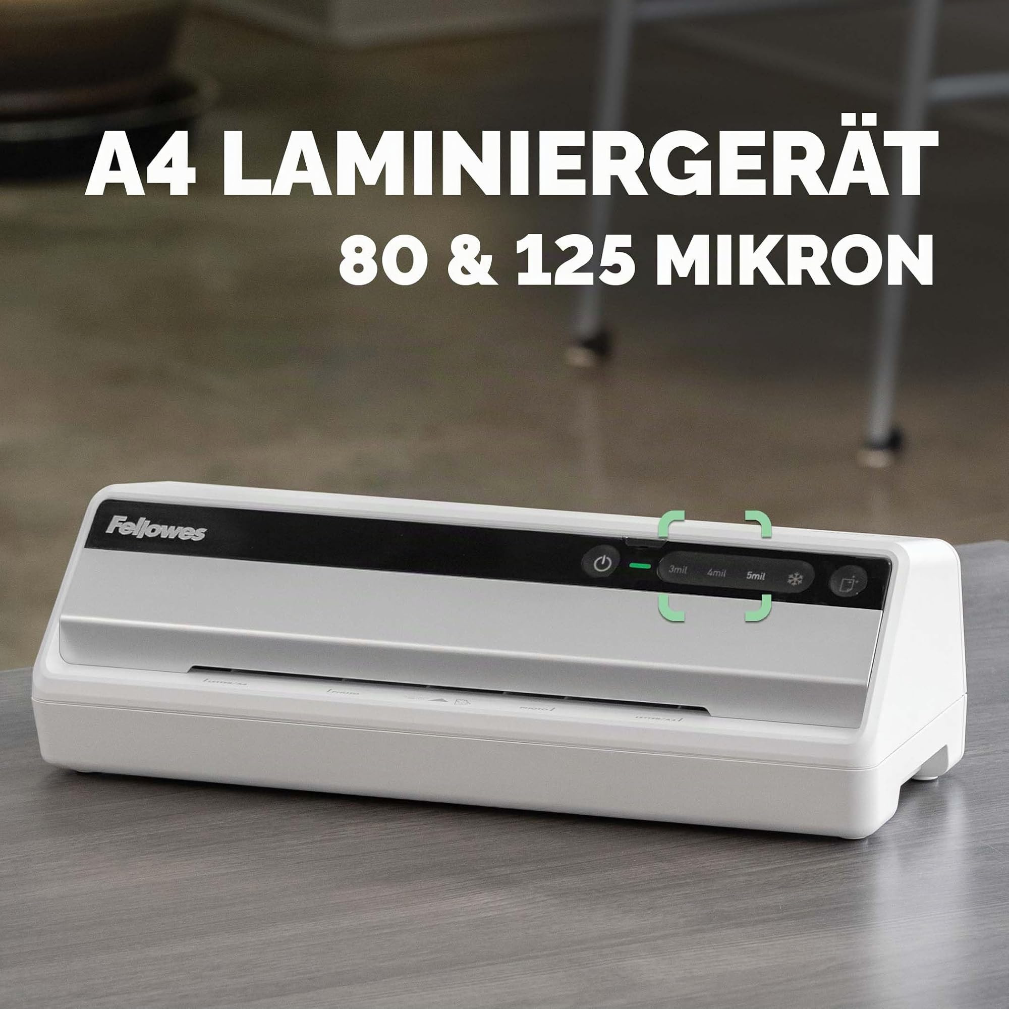 Fellowes A3 Home Office Laminiergerät Saturn 3i für 80-125 Micron Folien, 60 Sek. Aufwärmzeit, staufreies Laminieren, BONUS PAKET mit 100 Folien