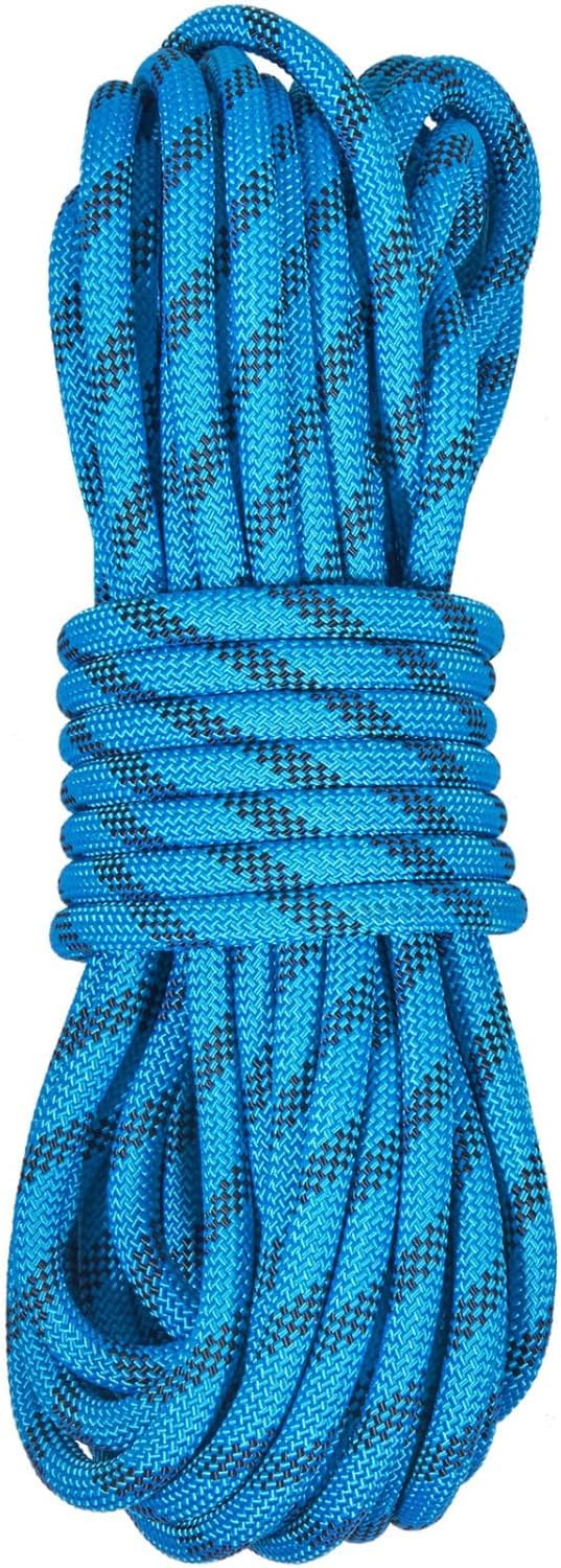 WT Climbing Rope (Blue, 10 mm, 50 mtr) High Strength Outdoor Rope for Rock Climbing Hiking Camping Swing 21KN Breaking Strength Polyamide Nylon