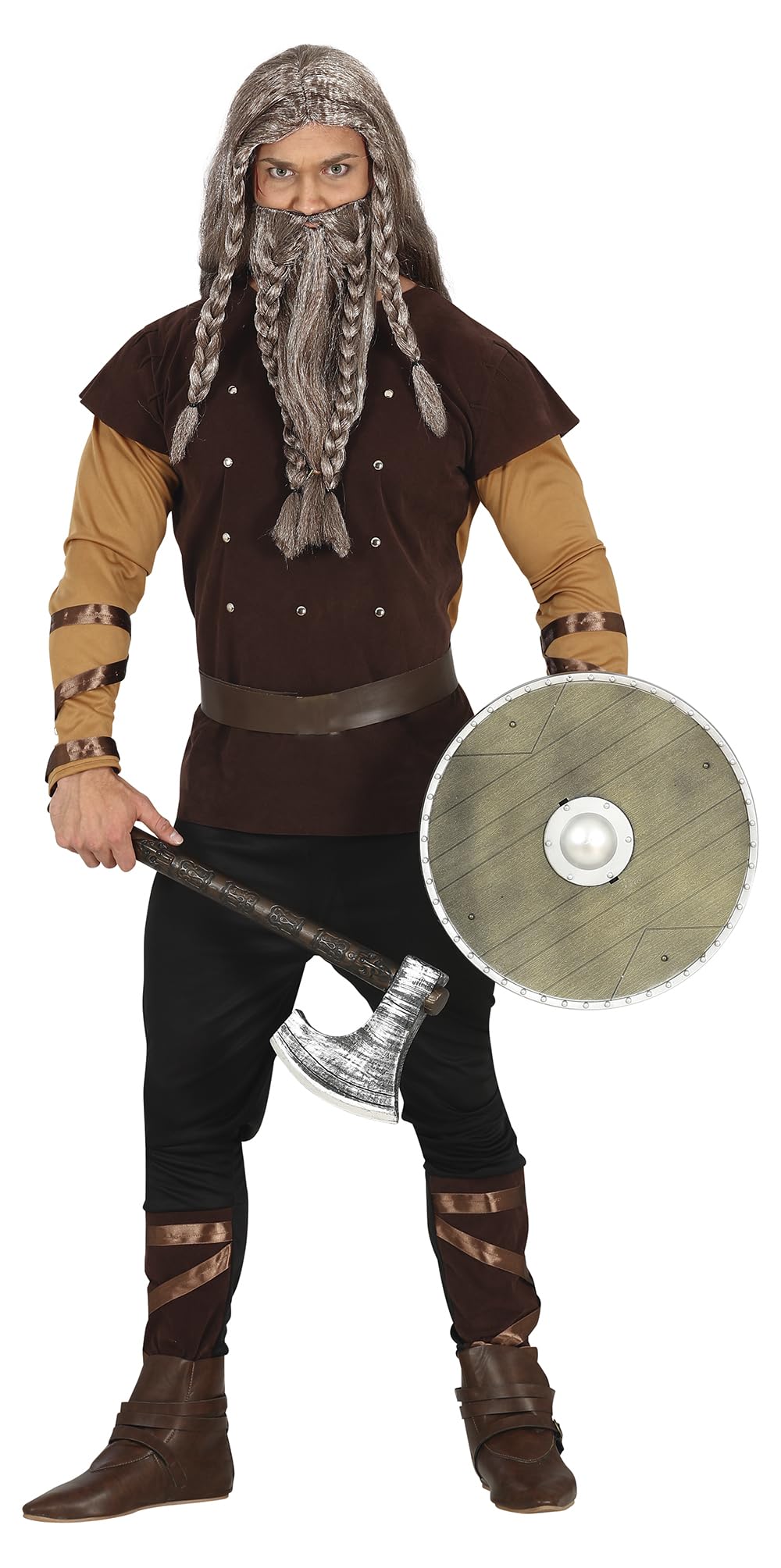 FIESTAS GUIRCA Mighty Viking Fancy Dress Costume - Brave Barbarian Warrior for Men Size M