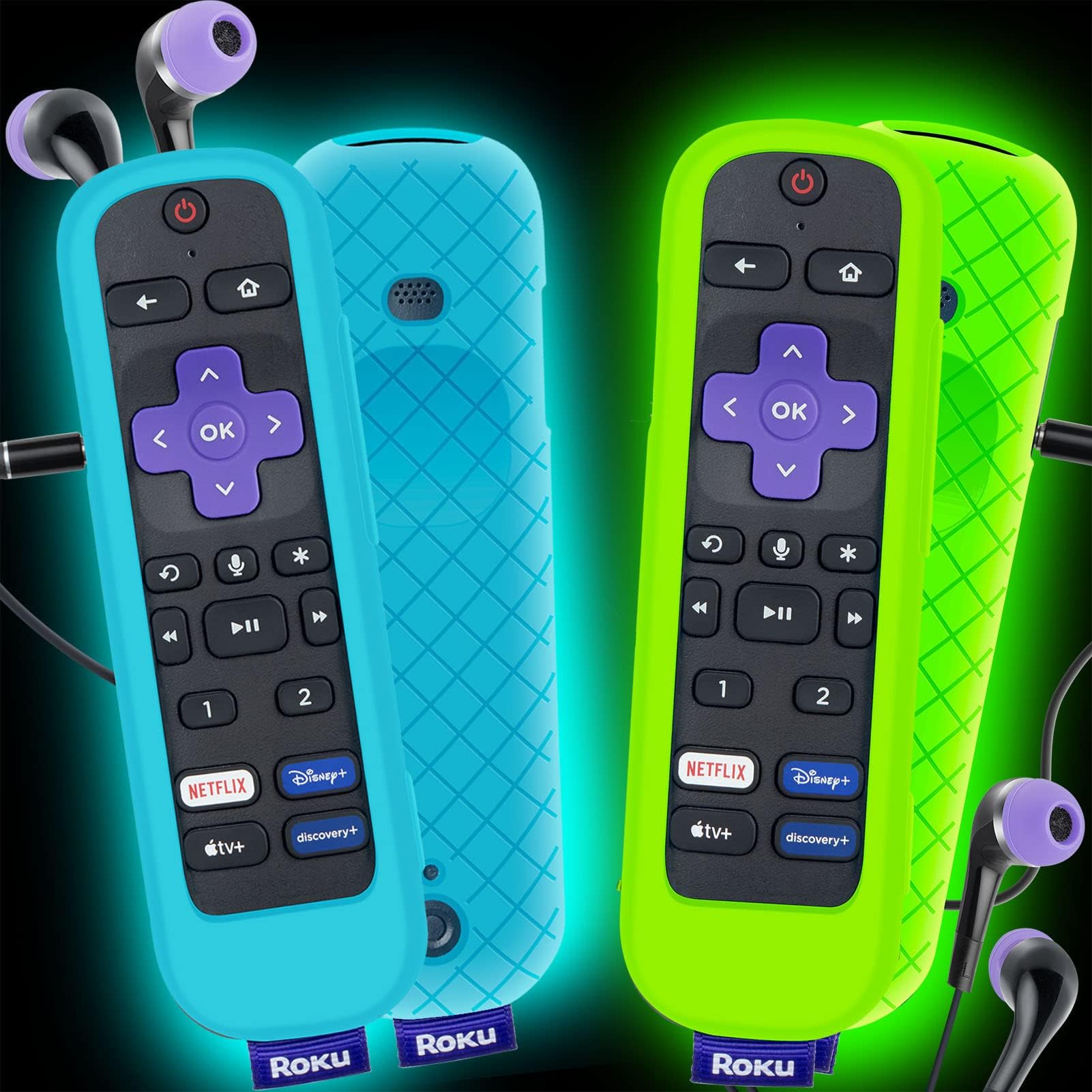 2 Pack Case for Roku Voice Remote Pro, Cover for Roku