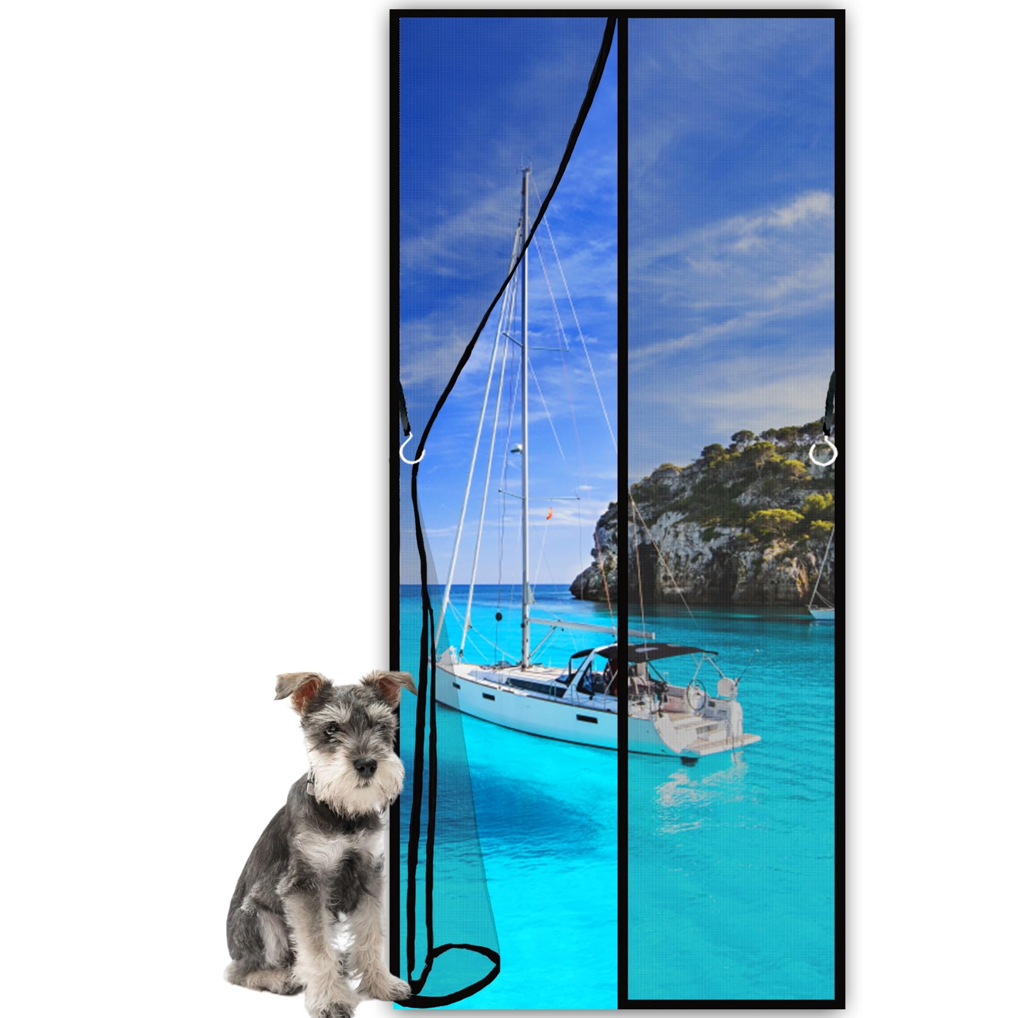 Rideau Moustiquaire Aimanté 120x220 Moustiquaire Magnétique Pour Porte 125 X 225 Cm Rideau De Anti-Insectes Fermeture Automatique Rideau Moustiquaire Aimanté Amazon