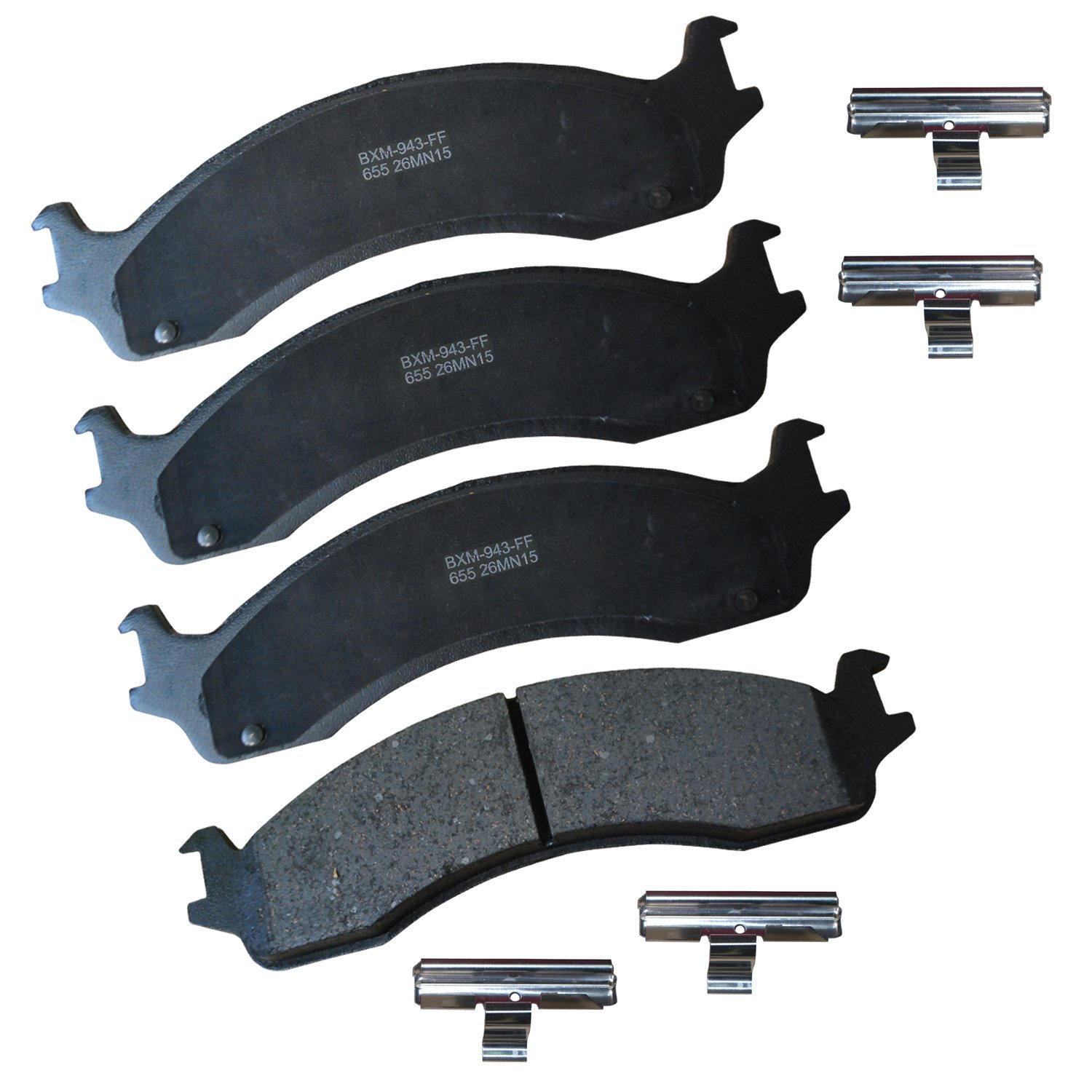 Bendix Premium SBM655 Semi-Metallic Front Brake Pads for Select Models Dodge B2500,B3500,Ram 2500 Van,3500 Ford E-150,E-250,E-250 Econoline,E-350 Club Wagon,Super Duty,E-450 F-250,F-250 HD,F-350,P-350