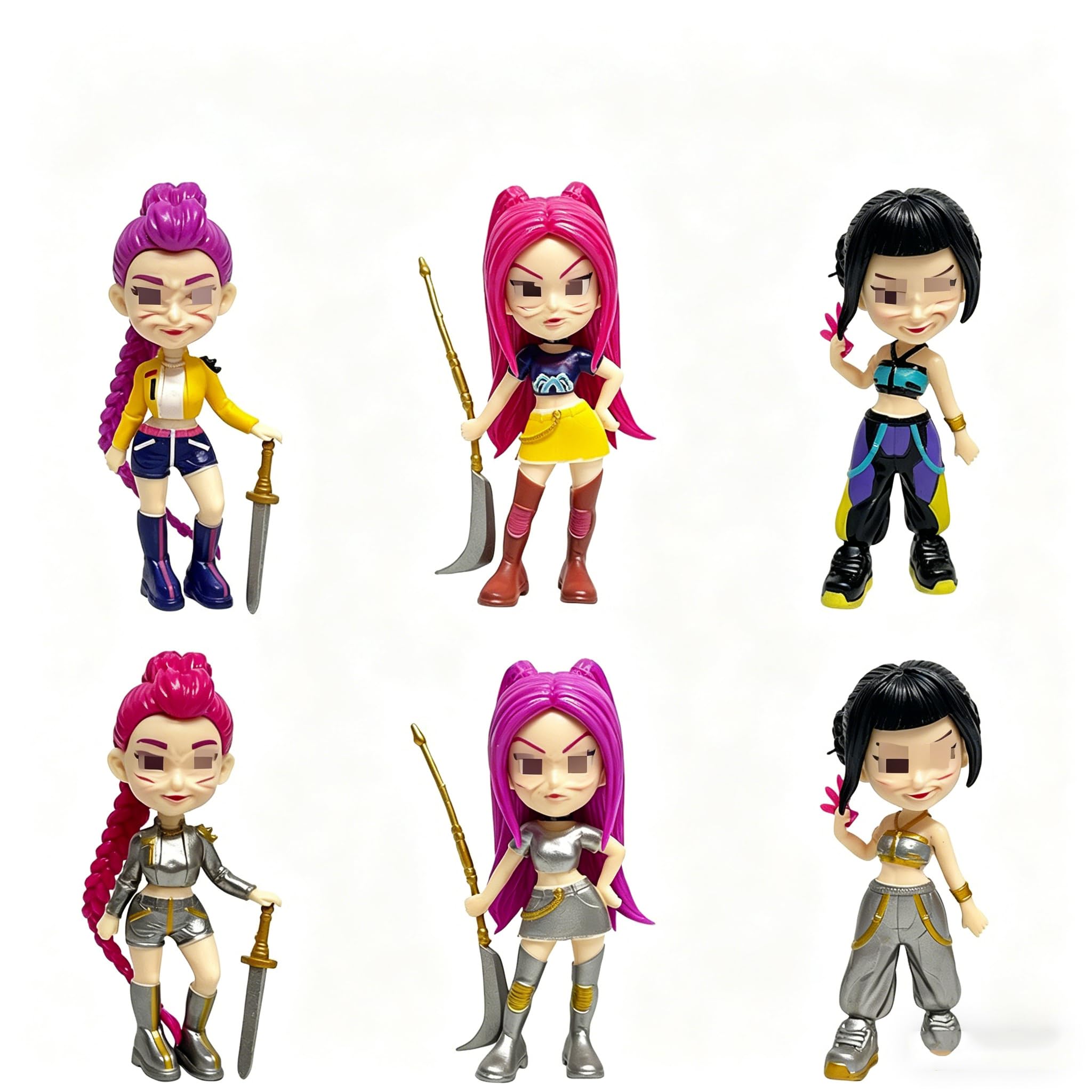 HDAKDDHG 6 Pcs K-p0p D-em0n Hunters Figures,Cute Unique Funny Collectible Toy Model Set Anime Merch Statue for Fans Christmas Birthday Desktop Gifts