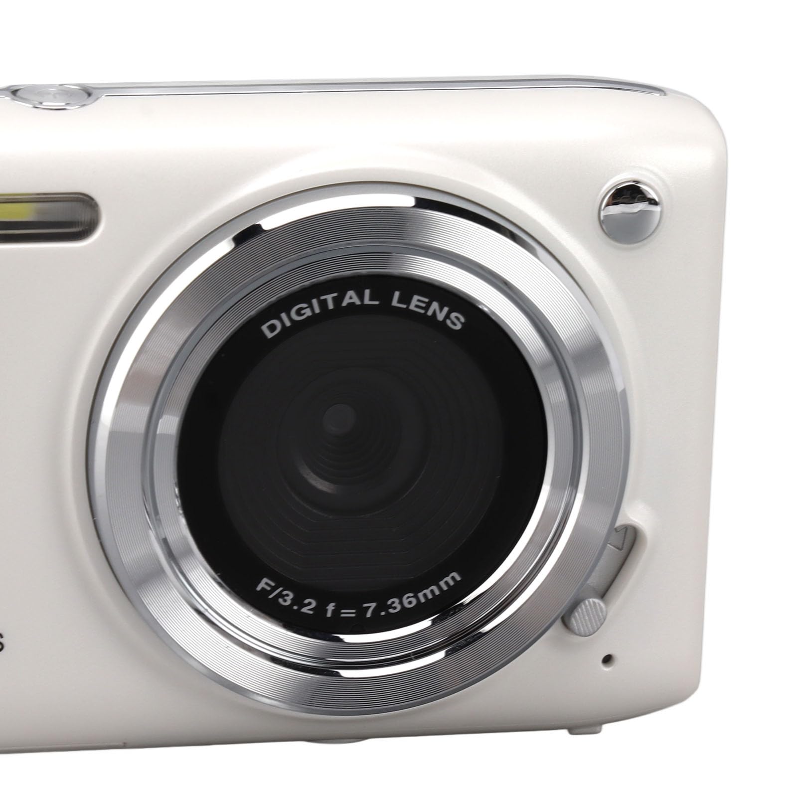 Cámara Digital HD 4K de 58MP con Enfoque Automático con Zoom de 16X, Cámara Compacta de Bolsillo para Fotografía de Viajes Vlogging (Blanco)