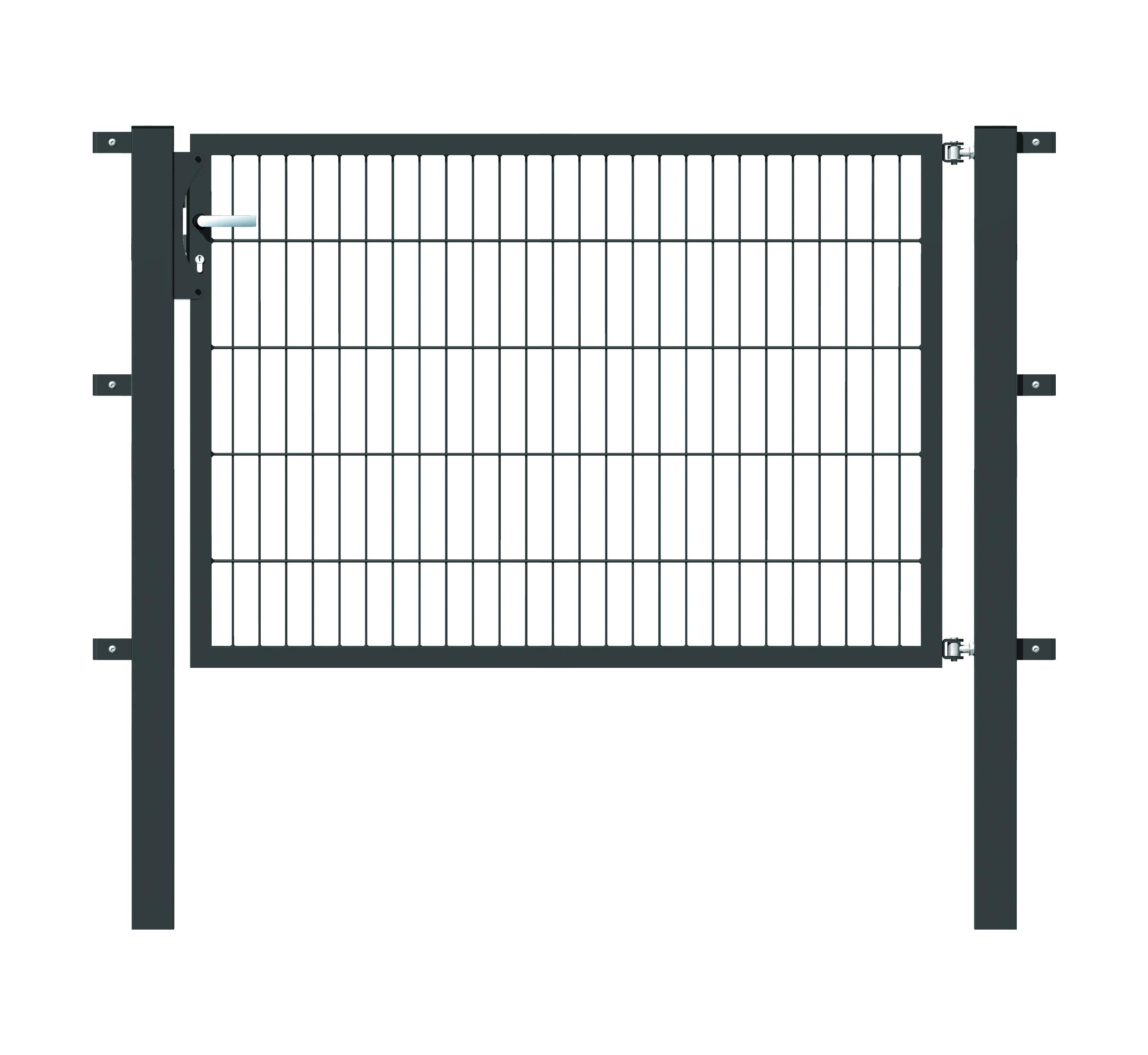 Alberts 647490 Einzeltor Flexo mit Zubehör | verschiedene Breiten und Höhen | anthrazit | Breite 150 cm | Höhe 100 cm