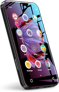 TIMMKOO Q5 72GB WiFi Bluetooth MP3 MP4 Player, 4" HD Touch Screen, FM Radio, 50H Battery, Expandable 512GB - No Apps (Black)