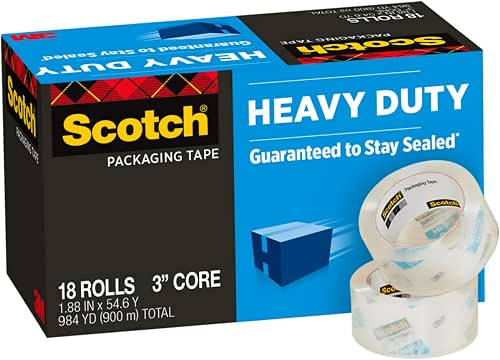 Scotch Heavy Duty Packaging Tape, 1.88" x 54.6 yd, Designed