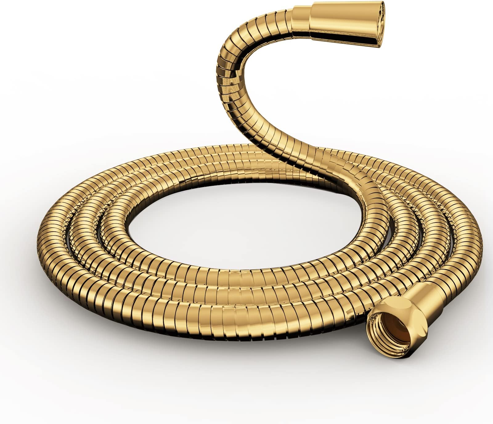 Shower Hose 2 m Kink Protection Shower Hose 2 m Stainless Steel 304 Chrome-Plated (1.5m Gold)