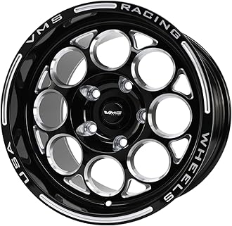 VWMO017 VMS Racing Wheel Modulo 15X10 5X114.3 50 ET 73.1 CB Black Milling Finish 7.5" backspacing