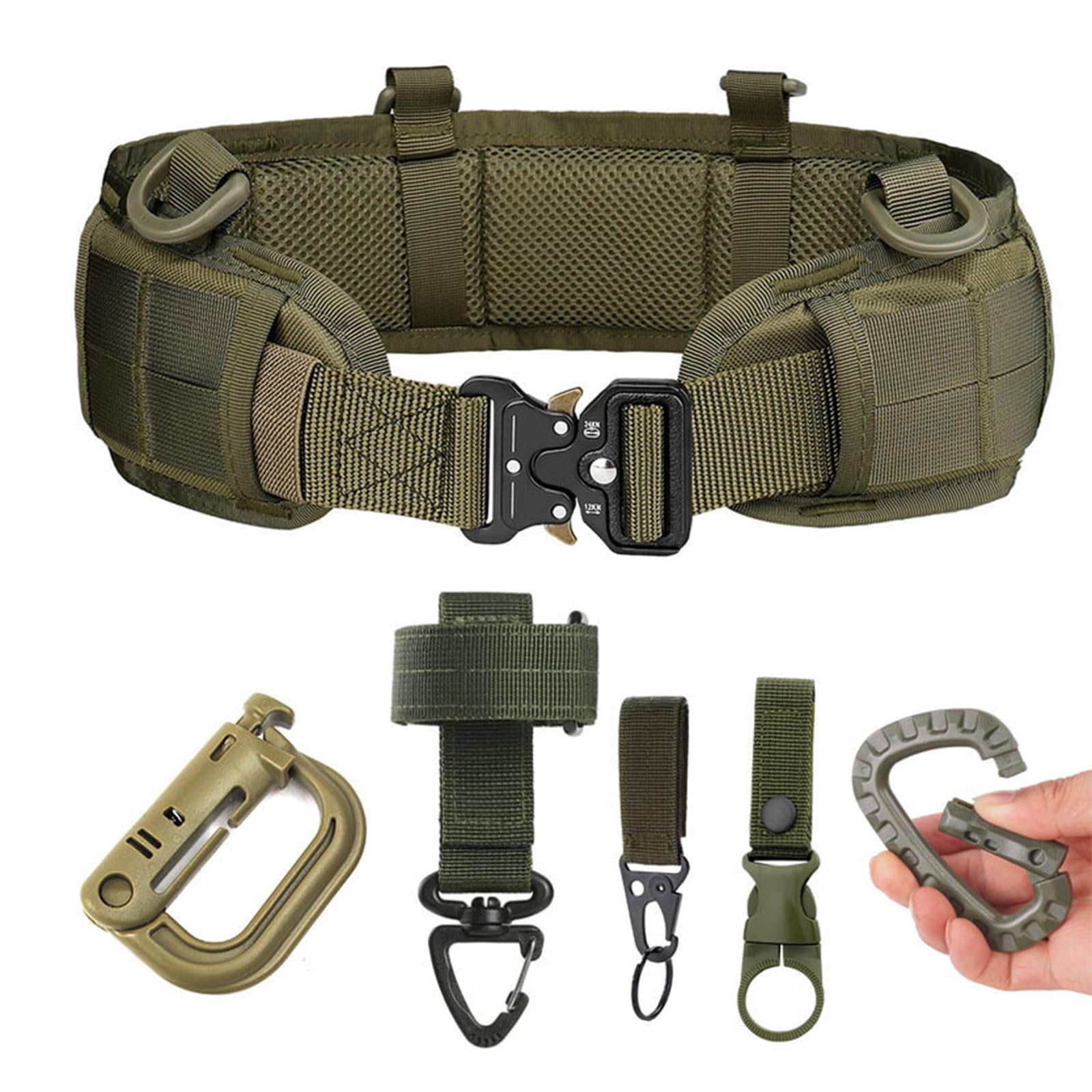 Diarypiece Outdoor Belt Hiking Belt with Heavy Duty Metal Buckle Camping Belt Waist Belt Waist Belt Waist Belt for Security and Outdoor Enthusiasts 