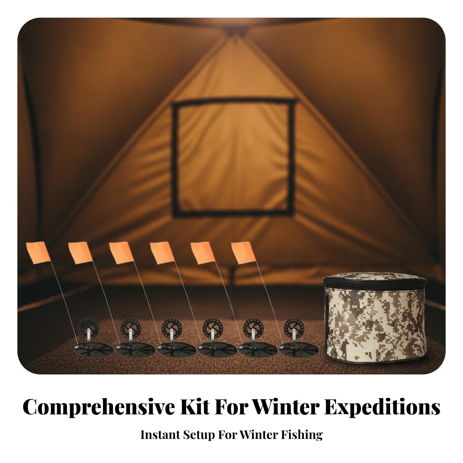 Alarma para Pesca en Hielo con Vástago Flexible y Base Estable 18.5 Cm para tectar Movimientos Acuado para Pesca en Fríos
