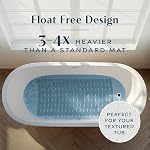 Tapis de bain antidérapant SlipX Solutions, poids pour surfaces de baignoire et de douche texturées, brevet en attente, sécurité antidérapante sans ventouses, ne flotte pas, fonctionne sur carrelage et pierre 31” x 15”, gris