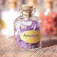 Vista 3 de Sunyik 9 - Juego de minibotellas con gemas, para curación con cristal, piedras para wicca/reiki