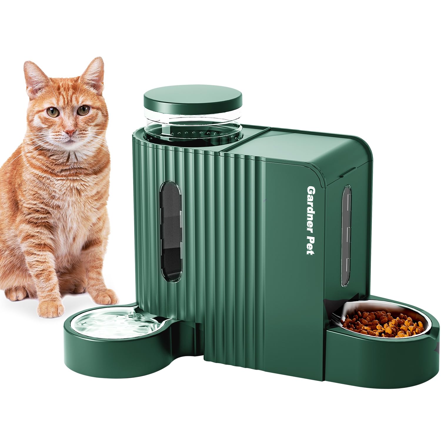 Amazon | Gardner Pet 一体型 猫用自動給餌器2.2L＆自動給水器3L 2in1