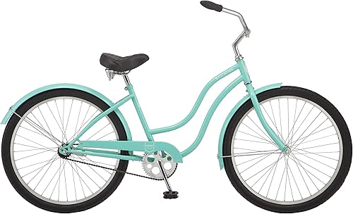 Miniatura 7 de Schwinn Mikko - Bicicleta crucero de playa para adultos, marco de acero de 17 pulgadas, ruedas anchas para estabilidad, frenos traseros y múltiples