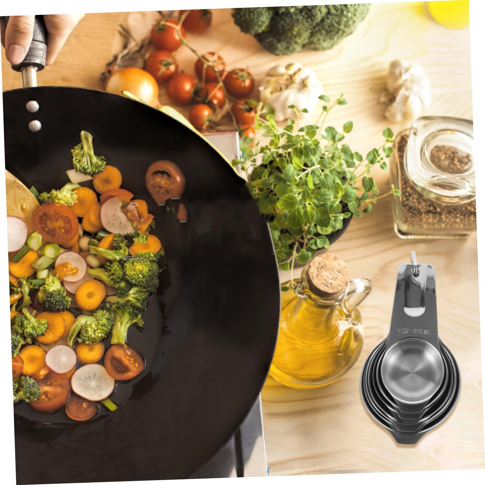 ERINGOGO Misurini in Acciaio Inossidabile Tazze per Misurare Liquidi Resistenti e Impilabili Strumenti Misurazione per Cucina e Facili da Conservare per Cottura e Preparazioni