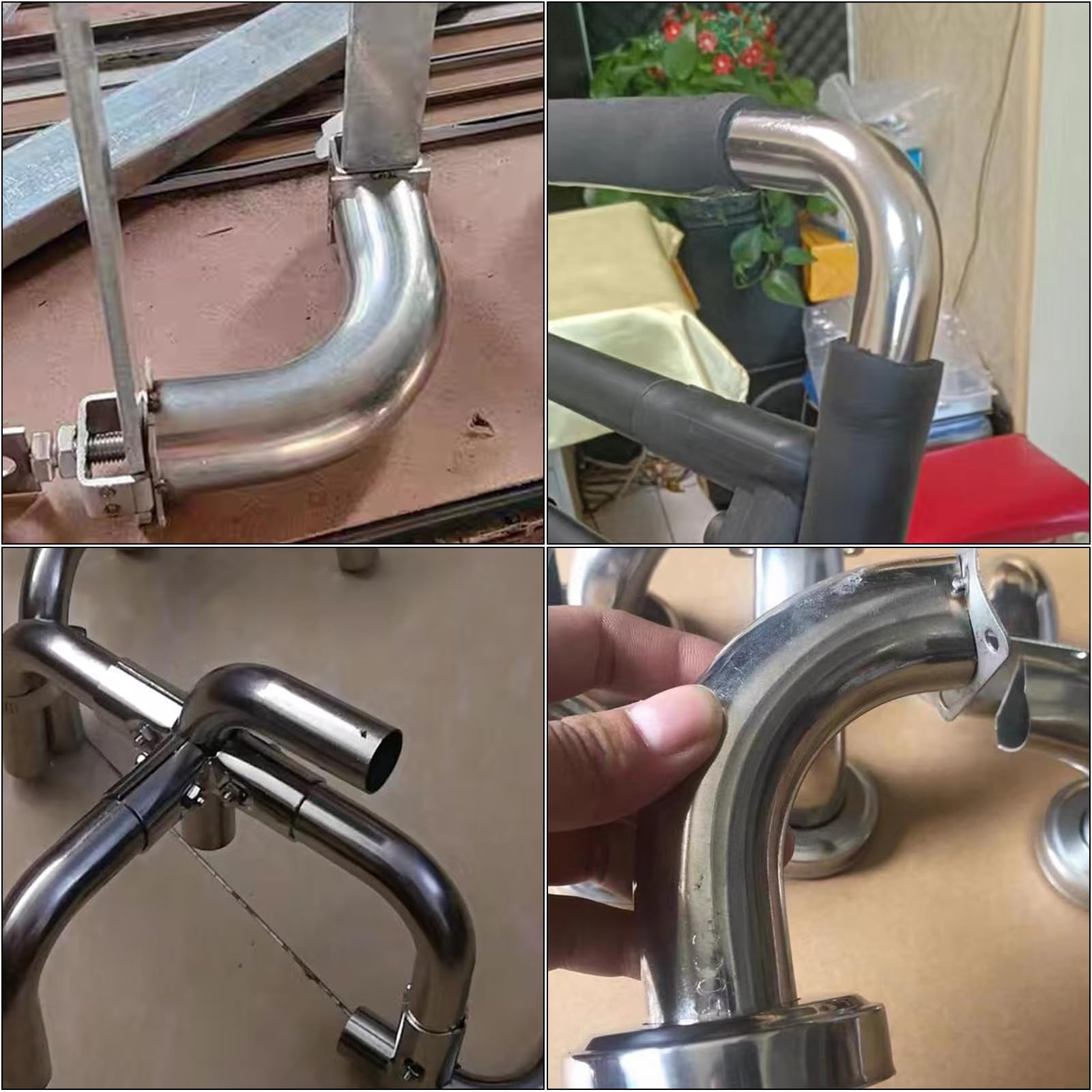 GASHER 2pezzi 90 Degree Elbow Aluminum Alloy Tube 50MM, lunghezza gamba 4" (100mm), tubo per sistemi di raffreddamento