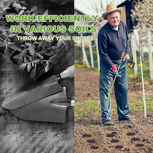 Miniatura 5 de TCBWFY Broca de taladro para plantar 1.6 x 16.5 pulgadas de longitud extendida para jardín, broca en espiral para plantar bulbos, flores, broca de