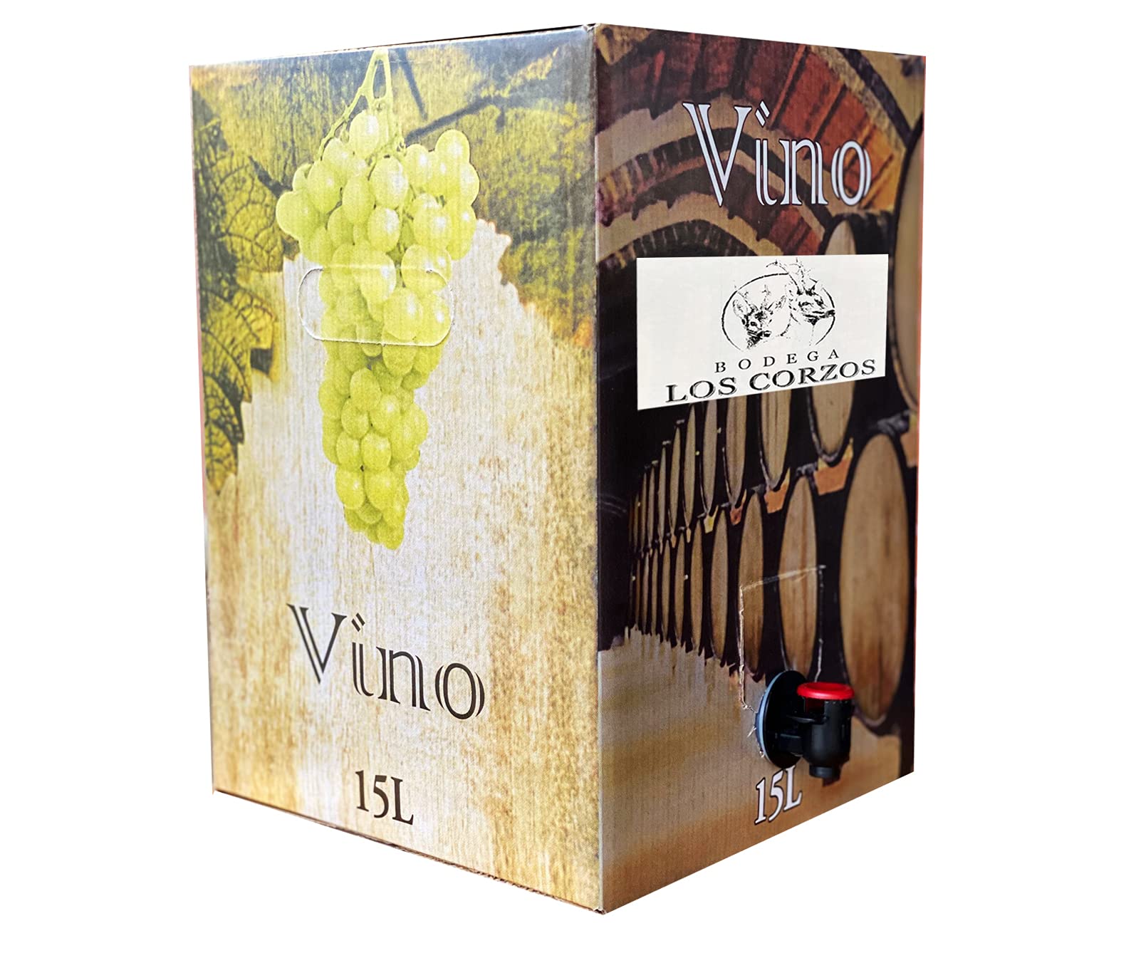Bag in Box 15L Vino cosechero vino tinto joven de Bodega Los Corzos (20 Botellas de 750 ml)