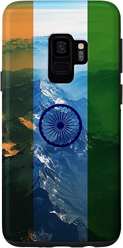 Galaxy S9 Snowy Mountains India Flag - Funda de orgullo indio