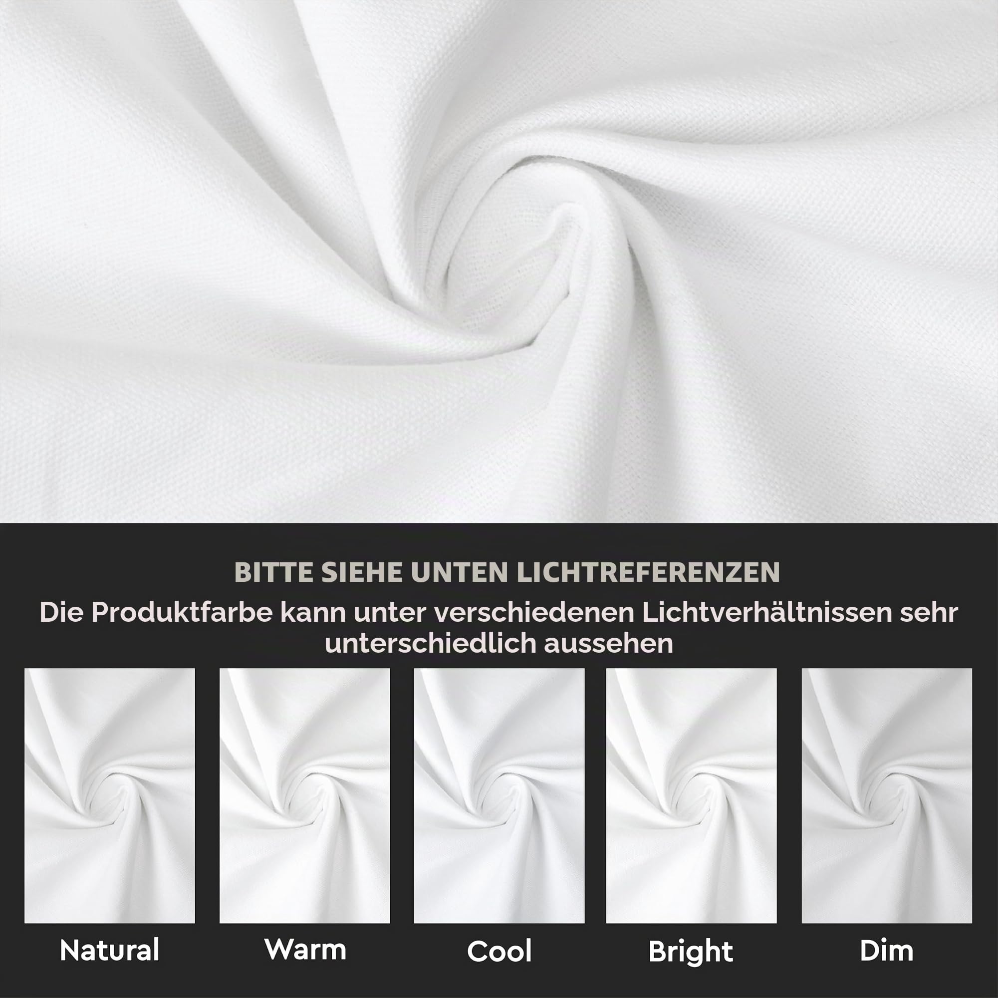 Encasa XO Tischdecke, Einfarbig, Baumwoll Canvas 140x304 cm