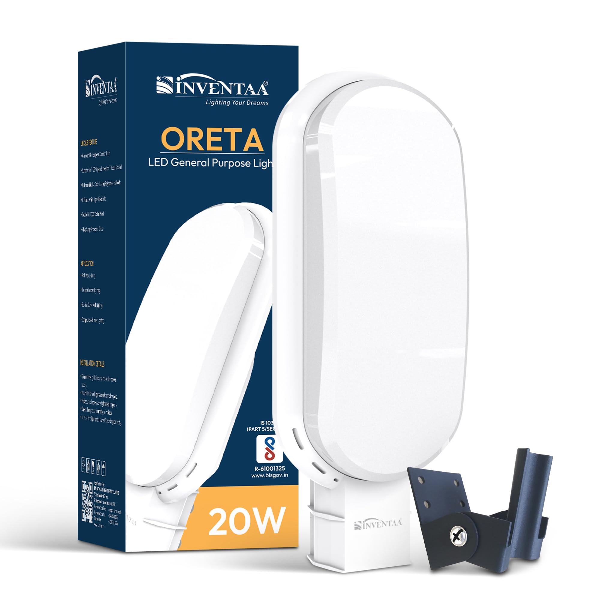 INVENTAA Oreta Street Light 20 Watt led Outdoor Light Waterproof with 1 Yr Replacement Warranty | Waterproof LED Lights Installed As Terrace Lights, Street Lights & Road Light (Warm White, 20W) (B0DHH8FTPQ) Amazon Price History, Amazon Price Tracker