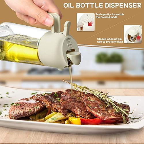 Miniatura 4 de Pulverizador de aceite para cocinar 2 piezas, dispensador de aceite 2 en 1 y rociador de aceites, utensilios de cocina - botella pulverizadora de
