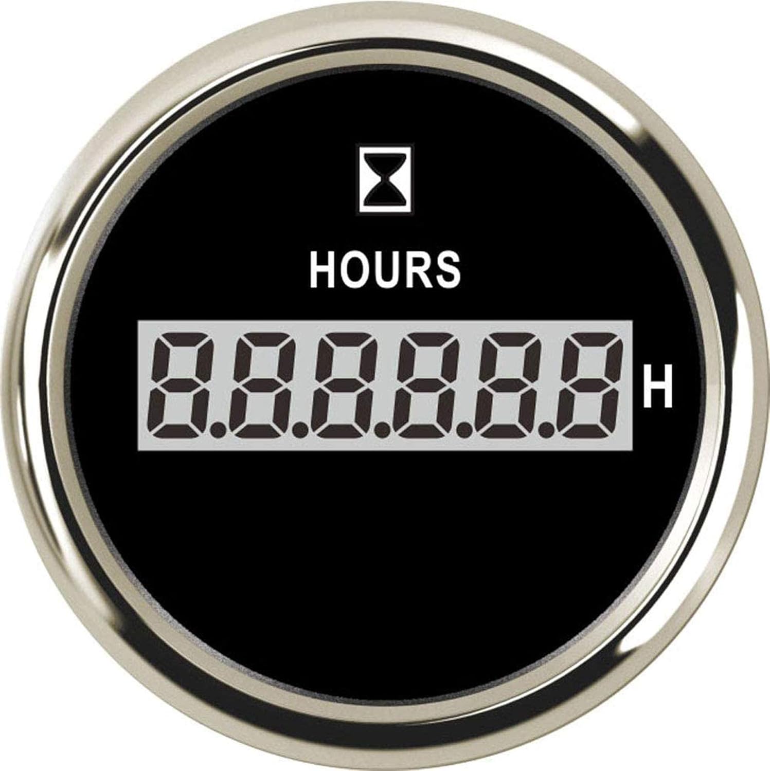 52MM 2″ Hour Meter Gauge Red Backlight for Marine Boat 9-32V Waterproof