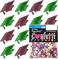 Vista 41 de Confeti Grad Cap Negro, Púrpura Combo - 2 bolsas de media onza (1 oz) (8400/8412)