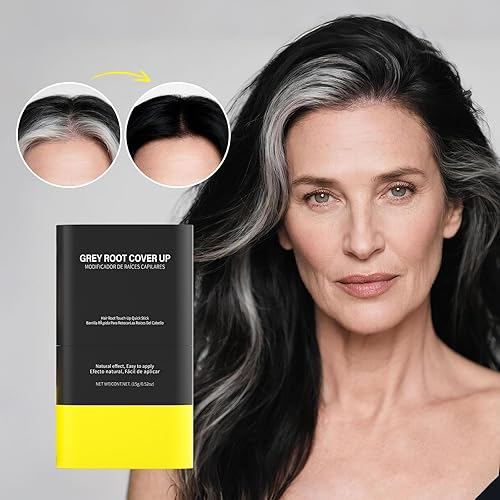 Miniatura 68 de gowwim Polvo de línea capilar (marrón oscuro) Tinte de raíz de cabello, color instantáneo, cubierta de sombra de cabello gris, retoque de cabello