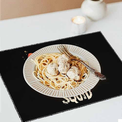 Miniatura 6 de Squid Squad Placemats Set of 6 Resistant Table Mats Washable Place Mats for Dinner Party Table Decoration
