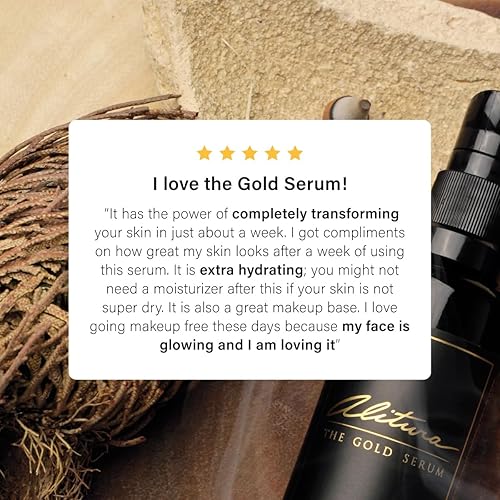 Miniatura 7 de Alitura Gold Serum for Face - Suero facial para mujeres y hombres para reducir las líneas finas y las arrugas, suero para piel de aspecto radiante,