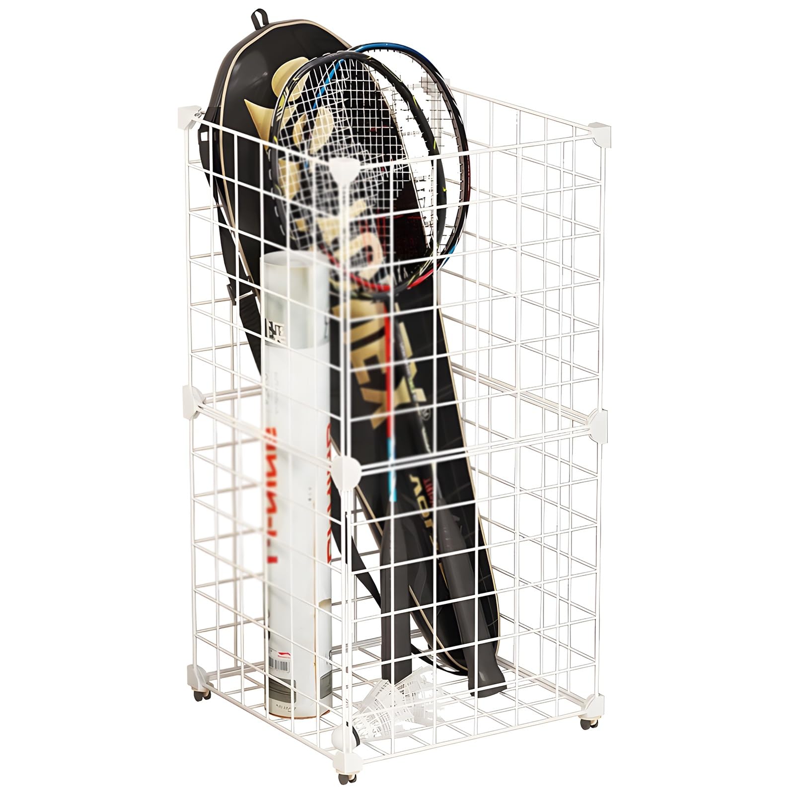 Rack robuste pour raquette de tennis au design blanc épuré