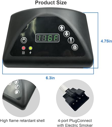 Miniatura 5 de 9907160014 Panel de control digital compatible con piezas de ahumador eléctrico Masterbuilt MB20071317 20071117 21071218 Controlador superior