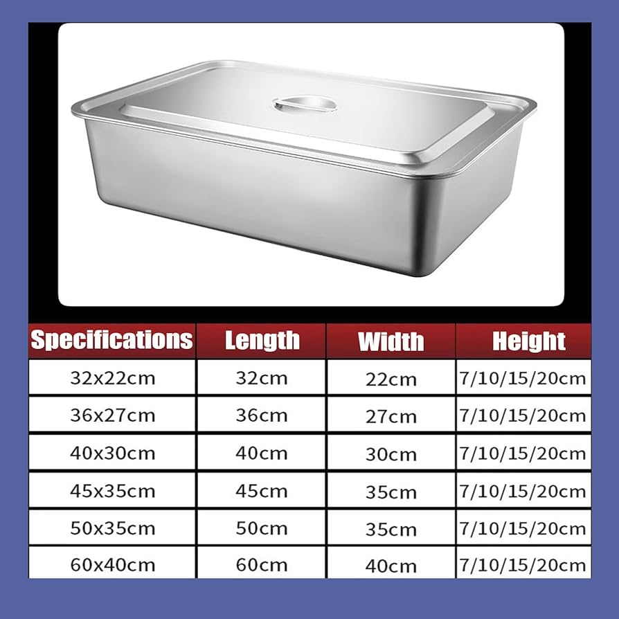 Amazon｜60*40cm,20cm,スチームテーブルパン容器のパンパン 角型