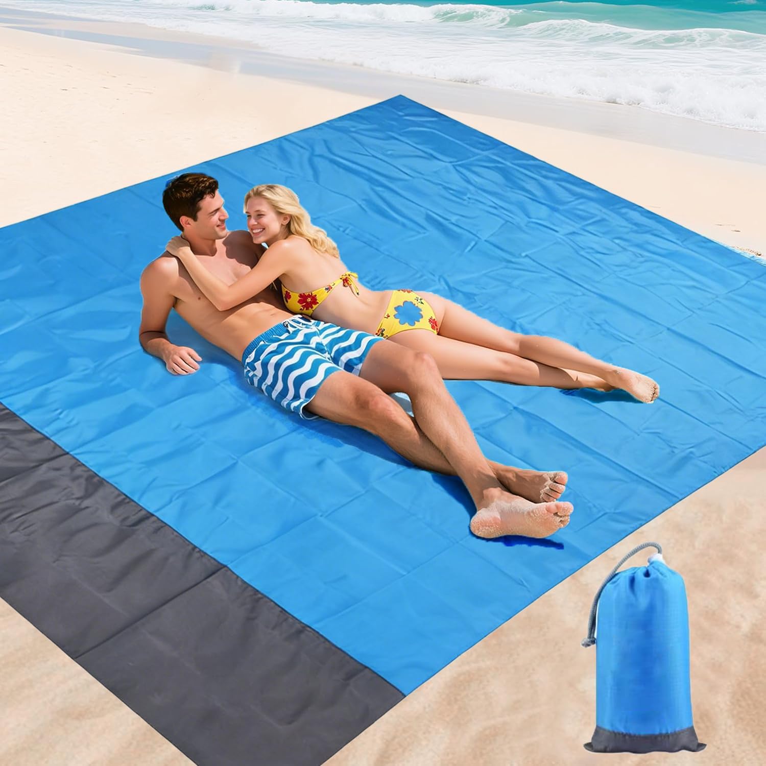 Outdoor Camping Moisture-Proof mat, Ultra Light and Easy to Carry, Waterproof, Moisture-Proof, UV Resistant and Versatile, Suitable for Picnic, Camping and Travel，Sky Blue