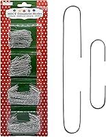 Regent Silver Ornament Hooks 300 Pack: 100 Jumbo 2.5" + 200 Regular 1.25" Wire Hangers for Christmas Trees & Holiday Decor