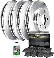 Vista 1 de Hart Brakes Kit de frenos y rotores traseros delanteros Pastillas de freno delanteras y traseras Rotores y pastillas de freno Pastillas
