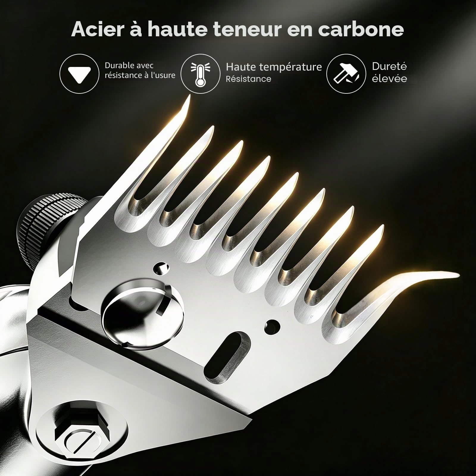 Lames de rechange pour cisailles à moutons,Coupe-laine électrique courbé à 9 dents,kit d'accessoires pour coupe-bordures pour moutons,chèvre tondeuse mouton tondeuse Lame de cisaille à mouton