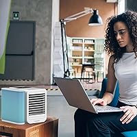 Vista 8 de Coosolvo Portable Air Conditioner, Personal Air Cooler with Quiet Multi-Speed Cooling Fan, Evaporative Mini Cooler with 1000ml Water Tank, Mini AC