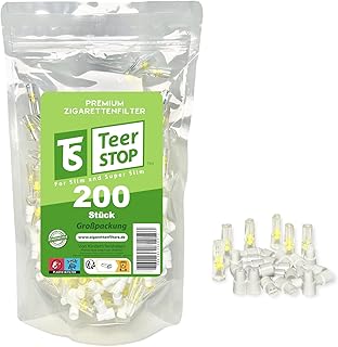 Slim 200 Cigarette Filters That Remove Tar and Chemicals -75 Adapters for Super Slims- Slim Cigarette Filter Tips, Slim Cigarette Holders, for Slim Standard & Roll-up Cigarettes