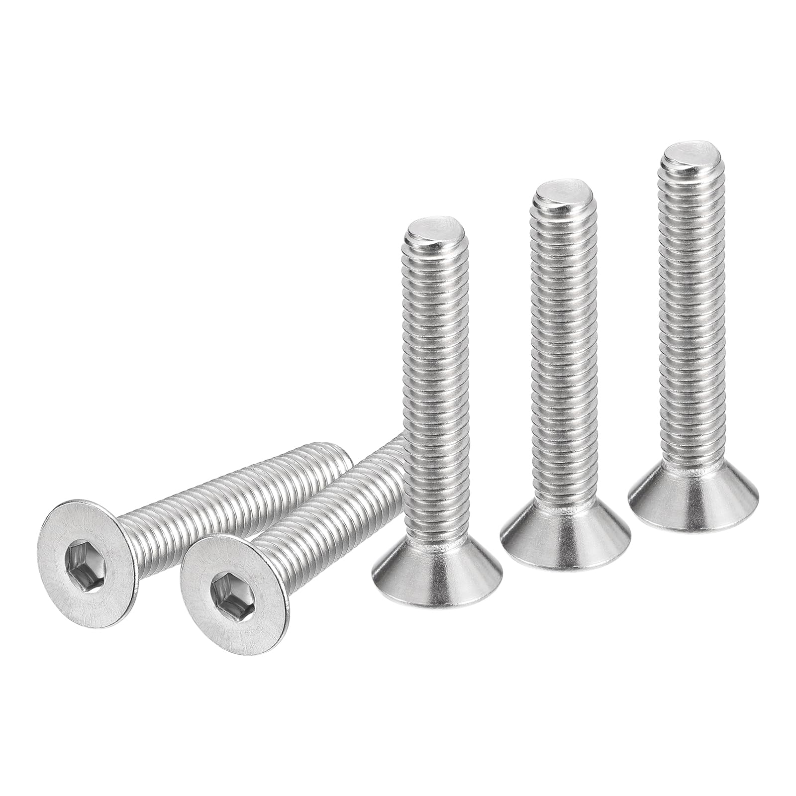 DTGN 5/16-18 x 1-3/4" Flat Head Socket Cap Screws, 10 Pack 304 Stainless Steel Hex Socket Flat Head Screws, Full Thread