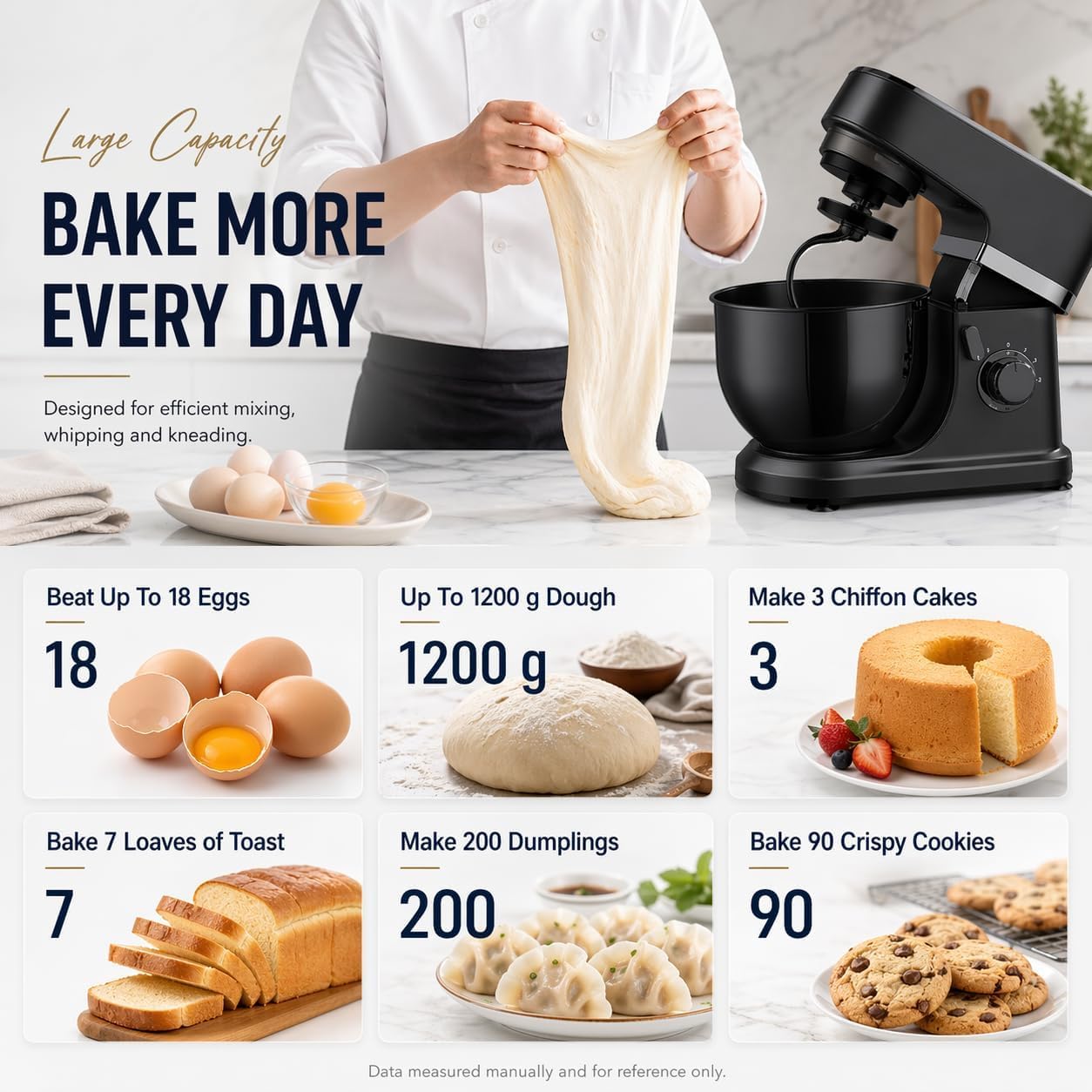 Impastatrice Professionale 2000W, 10L | Gancio Impasto, Ciotola Inox 8 velocità per Panifici, Ristoranti, Pizzerie | Attrezzatura Cucina Heavy Duty Professionale | Set Accessori 3-in-1