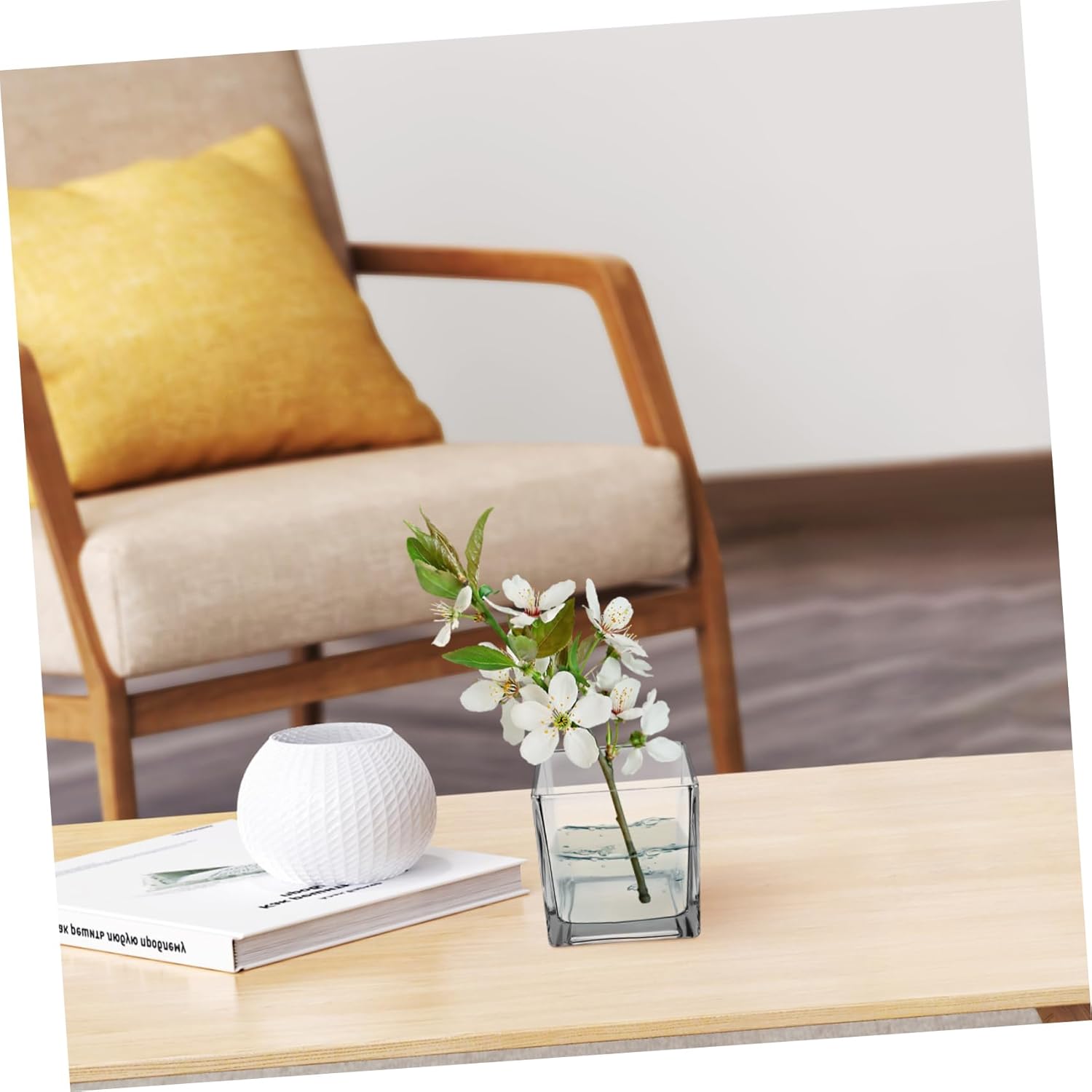 2pcs Glass Flower Vase Cube Plant Propagation Stations Terrarium Planter