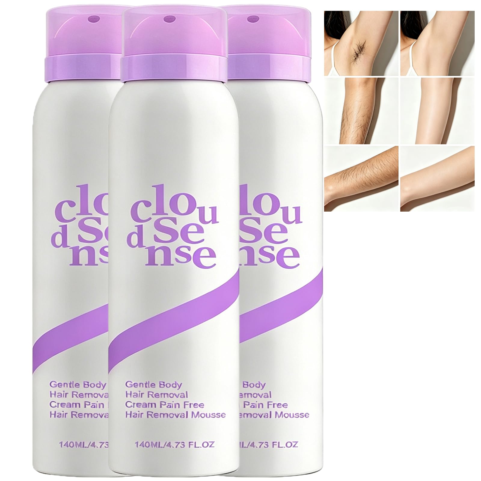 Depilazione Mousse Donne Uomini, spray depilazione bikini, crema depil/azione per le zone delle donne, de/pilazione pelle sensibile, crema hair removal viso, Mousse hair removal (3pcs)