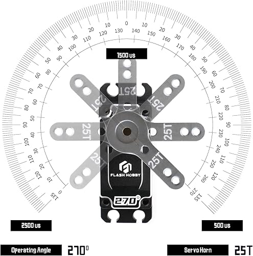 Vista 4 de Servo sin núcleo de 110.2 lbs, servo de alto par de torsión de 8.4 V, servo de engranaje de metal completo con IP67 impermeable y soporte magnético