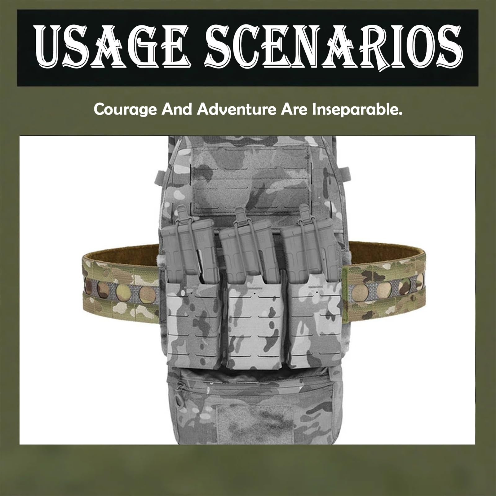 ZFFOZZ Cummerbund de Gilet V5, Lanière Élastique Ajustable Compatible Molle avec Accessoires de Jointure Latérale en Nylon
