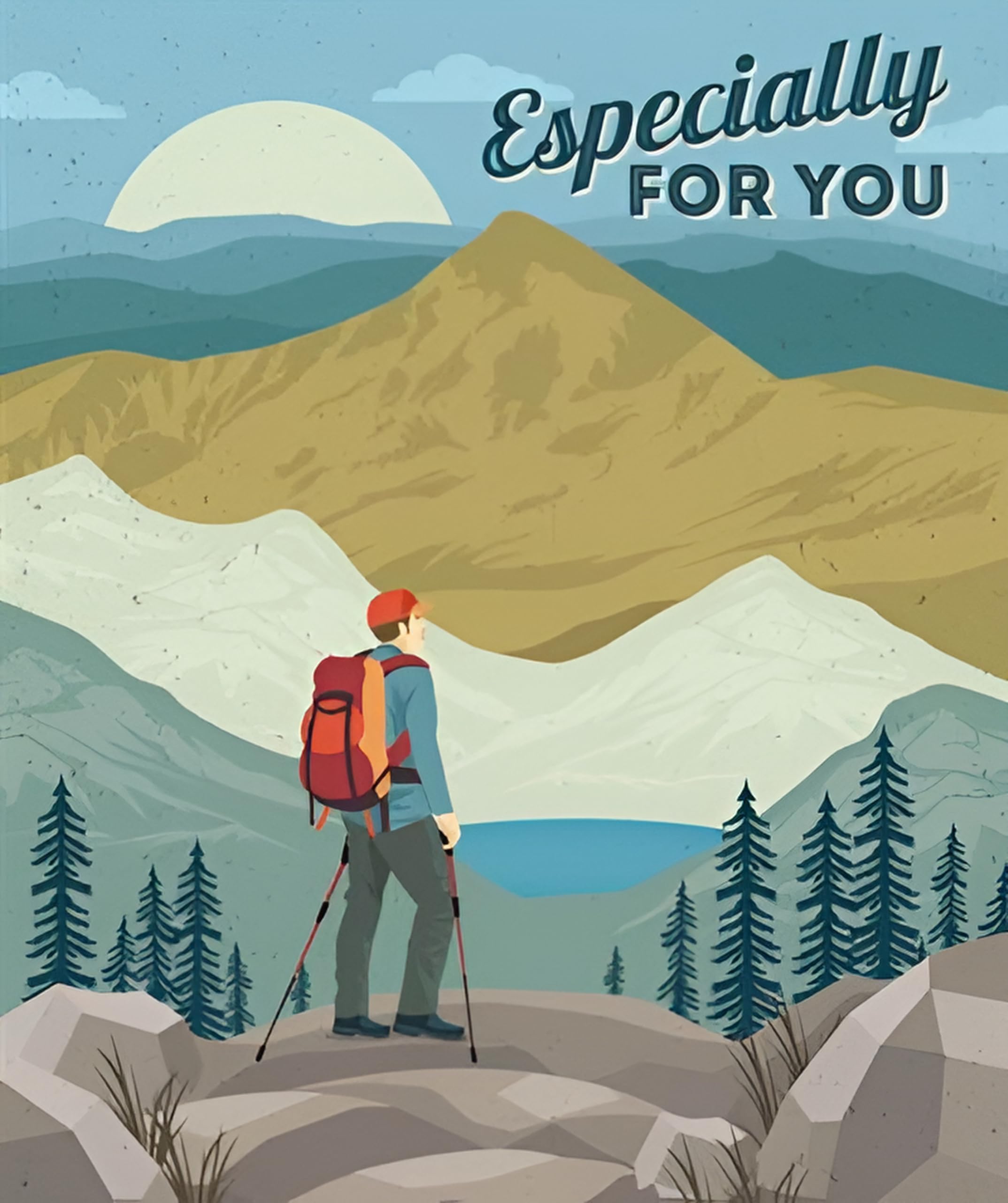 Nigel Quiney Birthday Card - Happy Birthday Card with Mountain Hike Design - Birthday Cards for Men